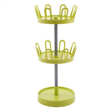 Load image into Gallery viewer, 2-Tier 8 Pairs Upright Revolving Shoe Rack
