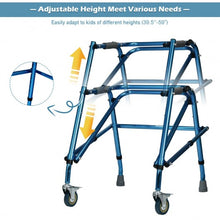 Load image into Gallery viewer, Folding Adjustable Walker Small Aluminum Walker -Blue
