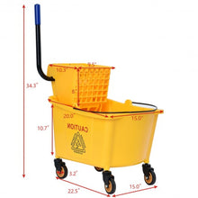 Load image into Gallery viewer, 31 Quart Side Mop Bucket Press Wringer

