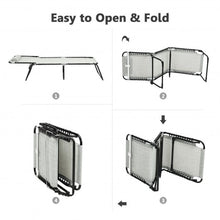 Load image into Gallery viewer, Folding Heightening Design Beach Lounge Chair with Pillow for Patio-Gray
