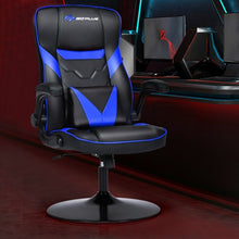 Load image into Gallery viewer, Rocking Gaming Chair Height Adjustable Swivel Racing Style Rocker -Blue
