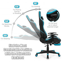 Load image into Gallery viewer, Reclining Racing Chair with Lumbar Support Footrest
