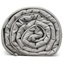 Load image into Gallery viewer, 20 lbs 60&quot; x 80&quot; 100% Cotton Weighted Blanket - Light Gray
