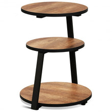 Load image into Gallery viewer, Round 3-Tier Sofa Side Table
