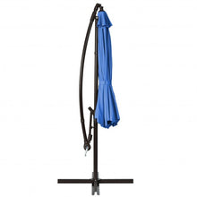 Load image into Gallery viewer, 10 Ft Patio Offset Hanging Umbrella with Easy Tilt Adjustment-Blue
