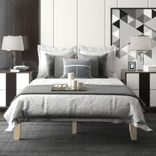 Load image into Gallery viewer, 14&quot; Full Size Wood Platform Bed Frame with Wood Slat Support-Natural
