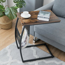 Load image into Gallery viewer, C-shaped End Side Sofa Table Vintage Accent Snack
