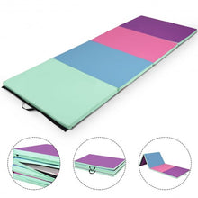 Load image into Gallery viewer, 4&#39; x 10&#39; x 2&quot; Portable Gymnastics Mat Folding Exercise Mat
