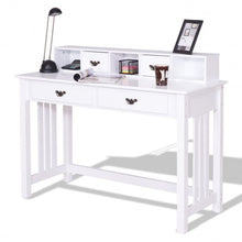 Load image into Gallery viewer, Home Office Writing Mission Computer Desk with 4-Drawer
