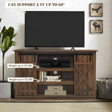 Load image into Gallery viewer, Sliding Barn TV Stand Console Table-Brown
