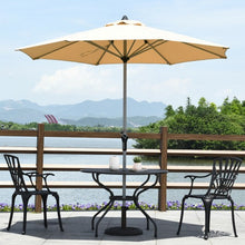 Load image into Gallery viewer, 9&#39; Patio Outdoor Market Umbrella with Aluminum Pole-Beige
