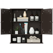 Load image into Gallery viewer, Bathroom Wall Mount Mirror Cabinet Organizer-Brown
