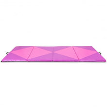 Load image into Gallery viewer, 4&quot; x 10&quot; x 2&quot; Gymnastics Mat Folding Portable Exercise Aerobics Fitness-Purple
