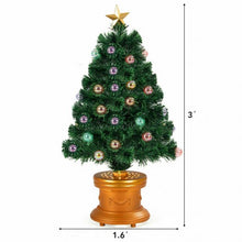Load image into Gallery viewer, 3&#39; Pre-Lit Fiber Optical Firework Christmas Tree
