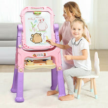 Load image into Gallery viewer, Kids Flip-Over Magnetic Double Sided Art Easel-Pink
