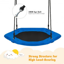 Load image into Gallery viewer, 37� Hexagon Tree Kids Swing with Adjustable Hanging Rope-Blue
