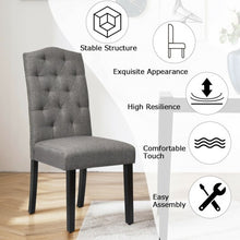 Load image into Gallery viewer, Set of 2 Tufted Upholstered Dining Chair-Gray
