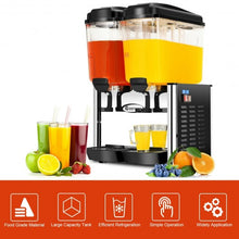 Load image into Gallery viewer, 9.5 Gallon 2 Tanks Stainless Steel Cold Beverage Juice Dispenser
