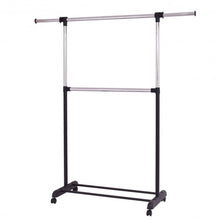 Load image into Gallery viewer, 2 Rod Garment Rack Adjustable Clothes Hanger
