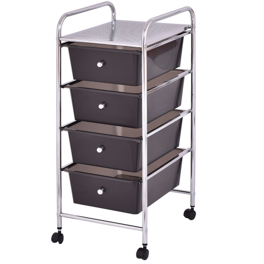 4 Drawers Metal Rolling Storage Cart
