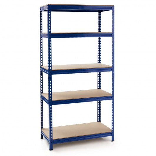 5-Tier Steel Shelving Unit Storage Shelves Heavy Duty Storage Rack-Blue