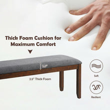 Load image into Gallery viewer, Upholstered Entryway Bench Footstool with Wood Legs
