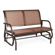 Load image into Gallery viewer, Swing Glider Chair 48&quot; Loveseat Rocker Lounge Backyard-Brown
