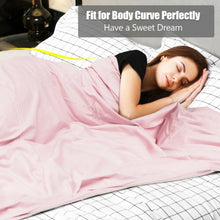 Load image into Gallery viewer, 25 lbs Heavy Weighted Blanket 3 Pcs Set with Hot and Cold Duvet Covers-Pink
