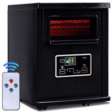 Load image into Gallery viewer, 1500 W Electric Portable Remote Infrared Heater Black

