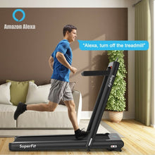 Load image into Gallery viewer, 4.75HP 2 In 1 Folding Treadmill with Remote APP Control-Black
