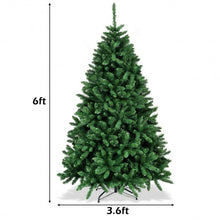 Load image into Gallery viewer, LUCKTREE 6 Ft Hinged Artificial Christmas Tree with Solid Metal Stand
