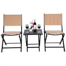 Load image into Gallery viewer, 3 pcs Folding Bistro Outdoor Table Chairs
