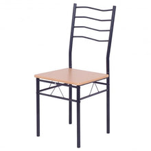 Load image into Gallery viewer, 5 pcs Wood Metal Dining Table Set with 4 Chairs
