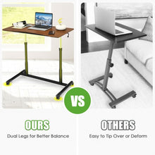 Load image into Gallery viewer, Height Adjustable Computer Desk Sit to Stand Rolling Notebook Table -Brown
