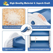 Load image into Gallery viewer, Freestanding Baby Mini Play Climber Slide Set w/HDPE &amp; Anti-Slip Foot Pads-Blue
