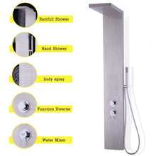 Load image into Gallery viewer, 55&quot; Brushed Stainless Steel Shower Panel Rainfall Waterfall
