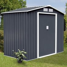 Load image into Gallery viewer, 7&#39; x 4&#39; Outdoor Garden Storage Shed Tool House with Sliding Door-Beige
