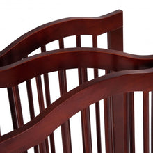 Load image into Gallery viewer, 3 Panels Folding Freestanding Wood Pet Dog Safety Gate-36&quot;

