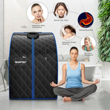 Load image into Gallery viewer, Portable Personal Far Infrared Sauna with Heating Foot Pad and Chair-Black
