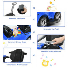 Load image into Gallery viewer, Honey Joy 3 in 1 Ride on Push Car Toddler Stroller Sliding Car with Music-Blue
