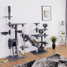 Load image into Gallery viewer, Large Condo Scratching Posts Cat Tree with Ladder Hammock

