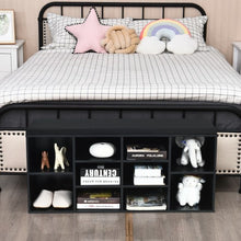Load image into Gallery viewer, 10-Cube Organizer  Entryway Padded Shoe Storage Bench-Black
