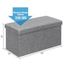 Load image into Gallery viewer, 30&quot; Folding Storage Ottoman with Lift Top-Light Gray
