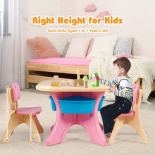 Load image into Gallery viewer, In/Outdoor 3-Piece Plastic Children Play Table &amp; Chair Set
