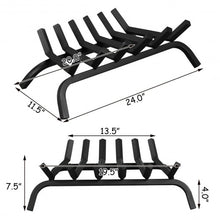 Load image into Gallery viewer, 24&quot; Iron Fireplace Log Grate Firewood Burning Rack
