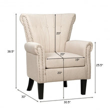 Load image into Gallery viewer, Modern Accent Tufted Upholstered Single Sofa-Beige
