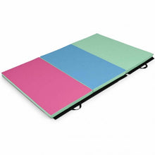 Load image into Gallery viewer, 6&#39; x 4&#39; Tri-Fold Gymnastics Mat Thick Folding Panel-Multicolor
