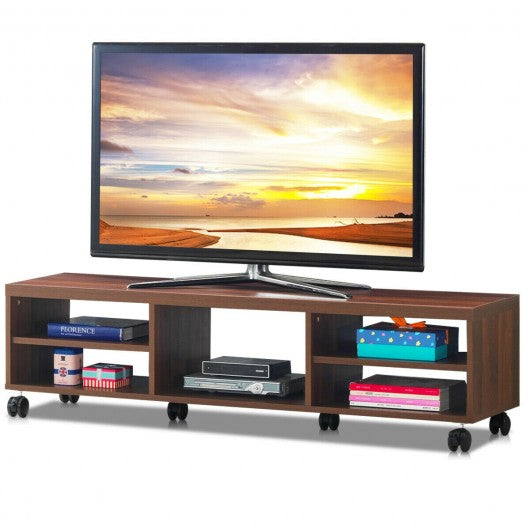 TV Stand Unit Media Center Console Shelf Cabinet-Brown