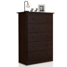 Load image into Gallery viewer, Functional Storage Organized Dresser with 5 Drawer-Espresso
