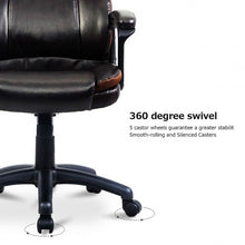 Load image into Gallery viewer, Dark Brown Ergonomic Mid-Back Office Chair
